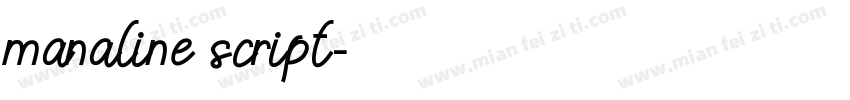 manaline script字体转换